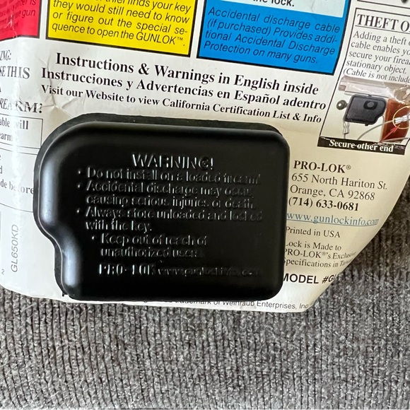 🔐New! Pro-Lok Gunlok 2 Locks in 1 w 2 Keys Gun Safety Lock - Picture 6 of 6